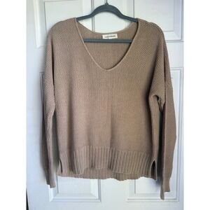 Lucky Brand Womens Beige Soft Knit Pullover Sweater